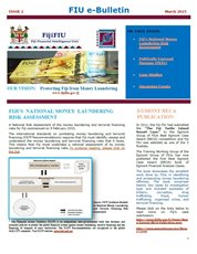 The Fiji FIU released its second e-Bulletin on 26 March 2015