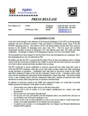 Press Release 3/2016: ATM Skimming in Fiji