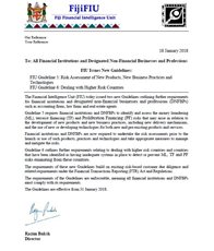 Fiji FIU Issues Two New Guidelines