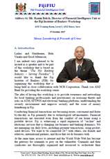 Address by Director of Financial Intelligence Unit
