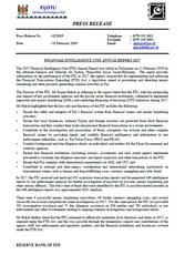 Press Release 2/2019:Financial Intelligence Unit Annual Report 2017