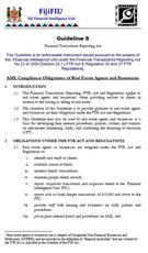 Guideline 8: AML Compliance Obligations of Real Estate Agents and Businesses, 01 October 2019