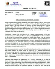 Press Release 22/2016: Fijian Officials Attend APG Meeting