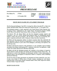 Press Release 27/2016: Fiji Financial Intelligence Unit Hosts Pacific FIU Attachment Program